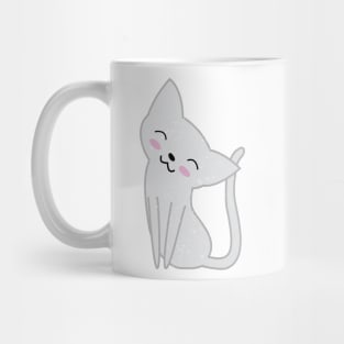 Cute White Cat Mug